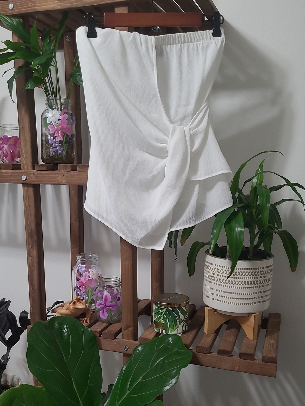 Vici Ivory Strapless Blouse